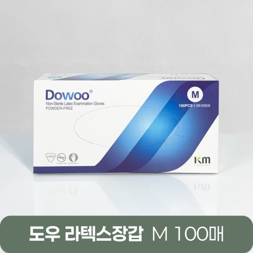 [DOWOO] 라텍스장갑<br>파우더프리<br>M / 100pcs